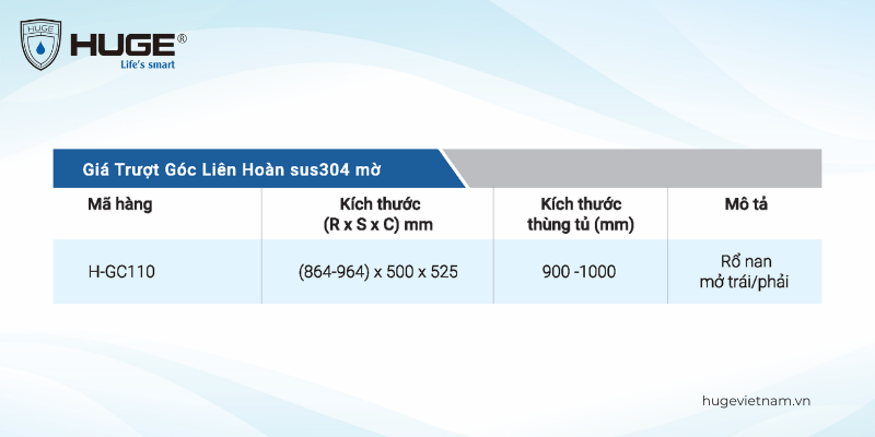 GIÁ TRƯỢT GÓC LIÊN HOÀN HUGE