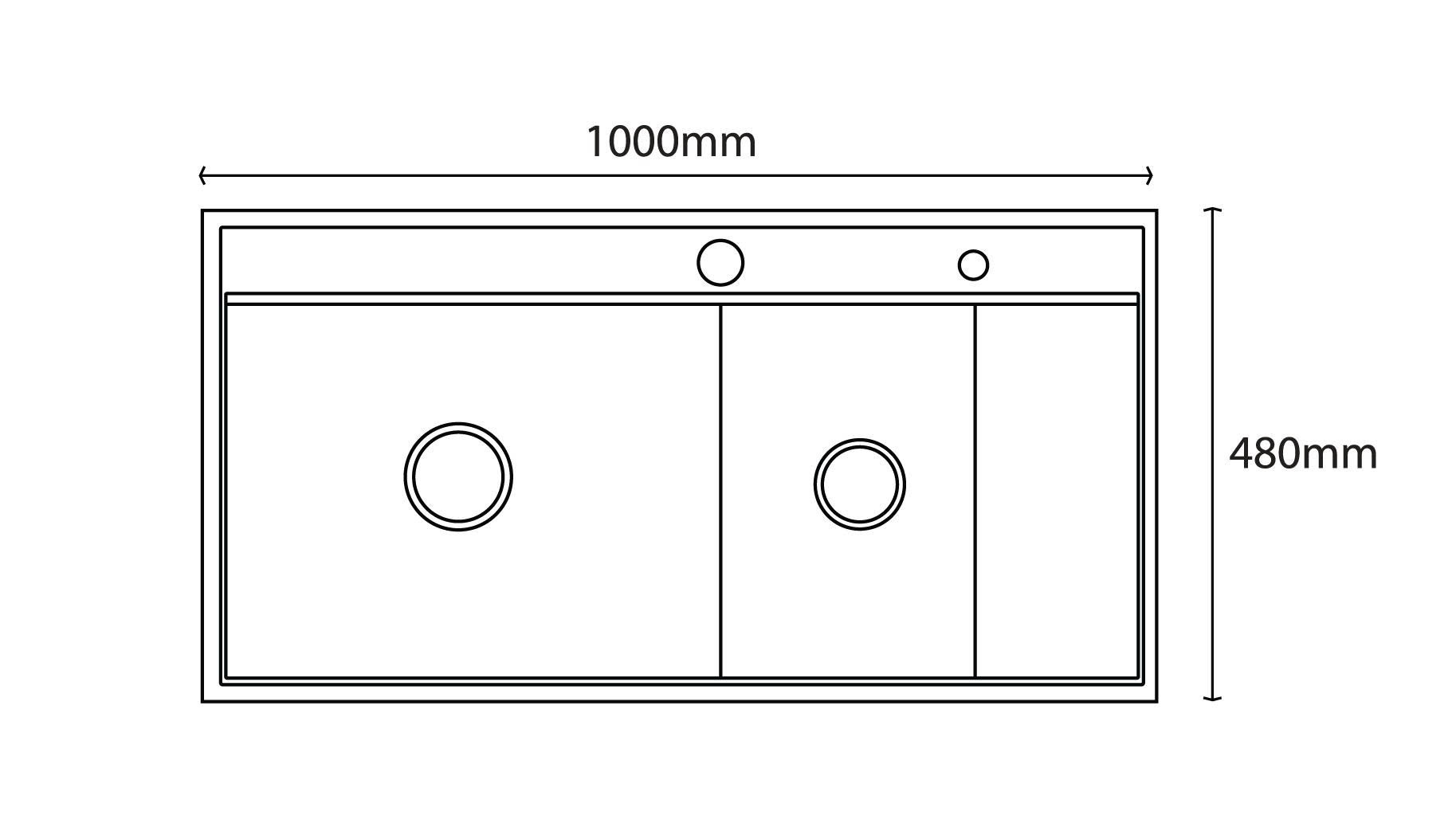 Thông số kỹ thuật chậu rửa bát HUGE H-P200D