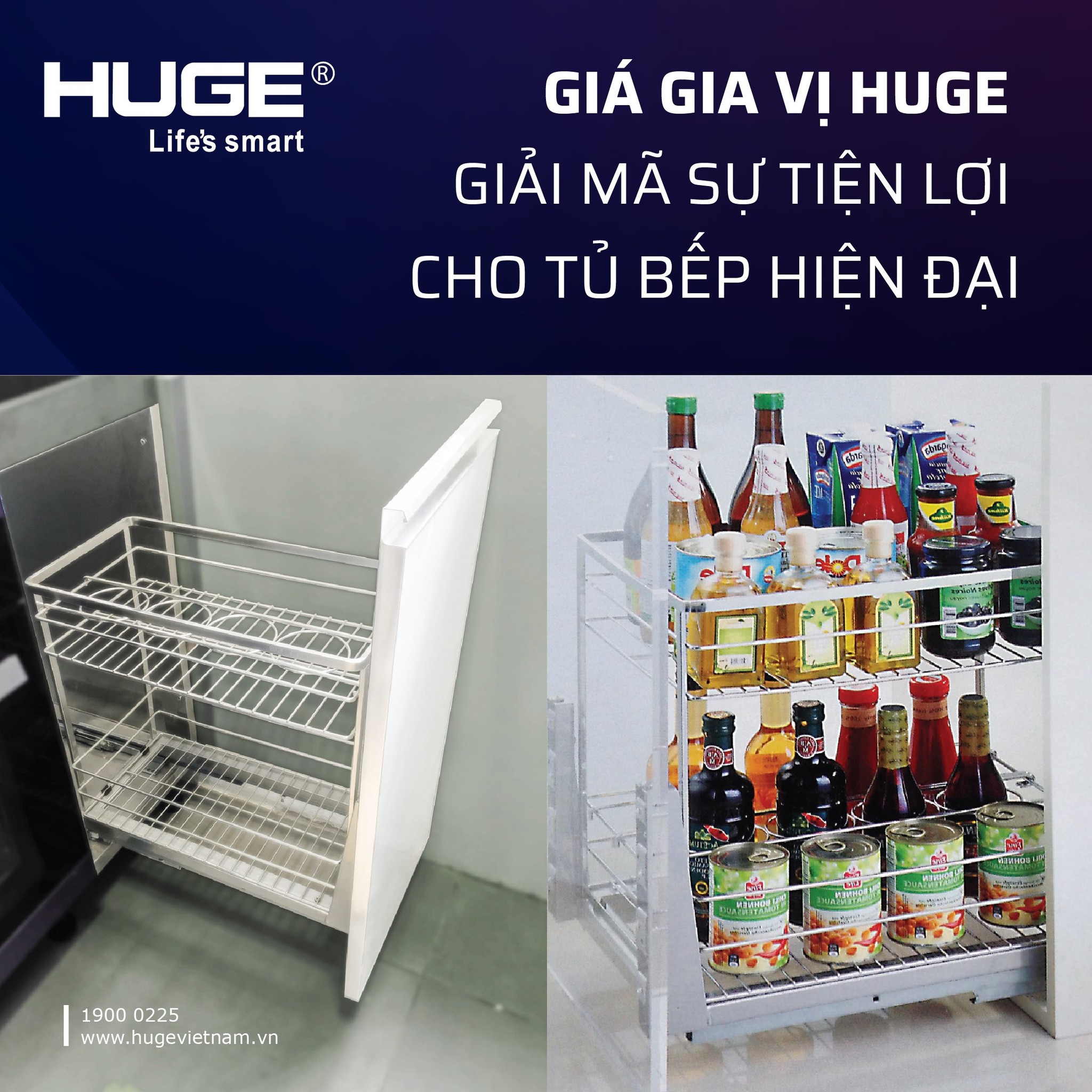 Thiết bị nhà bếp thông minh HUGE - GIÁ GIA VỊ HUGE Thiết bị và phụ kiện nhà bếp thông minh HUGE - GIÁ GIA VỊ HUGE