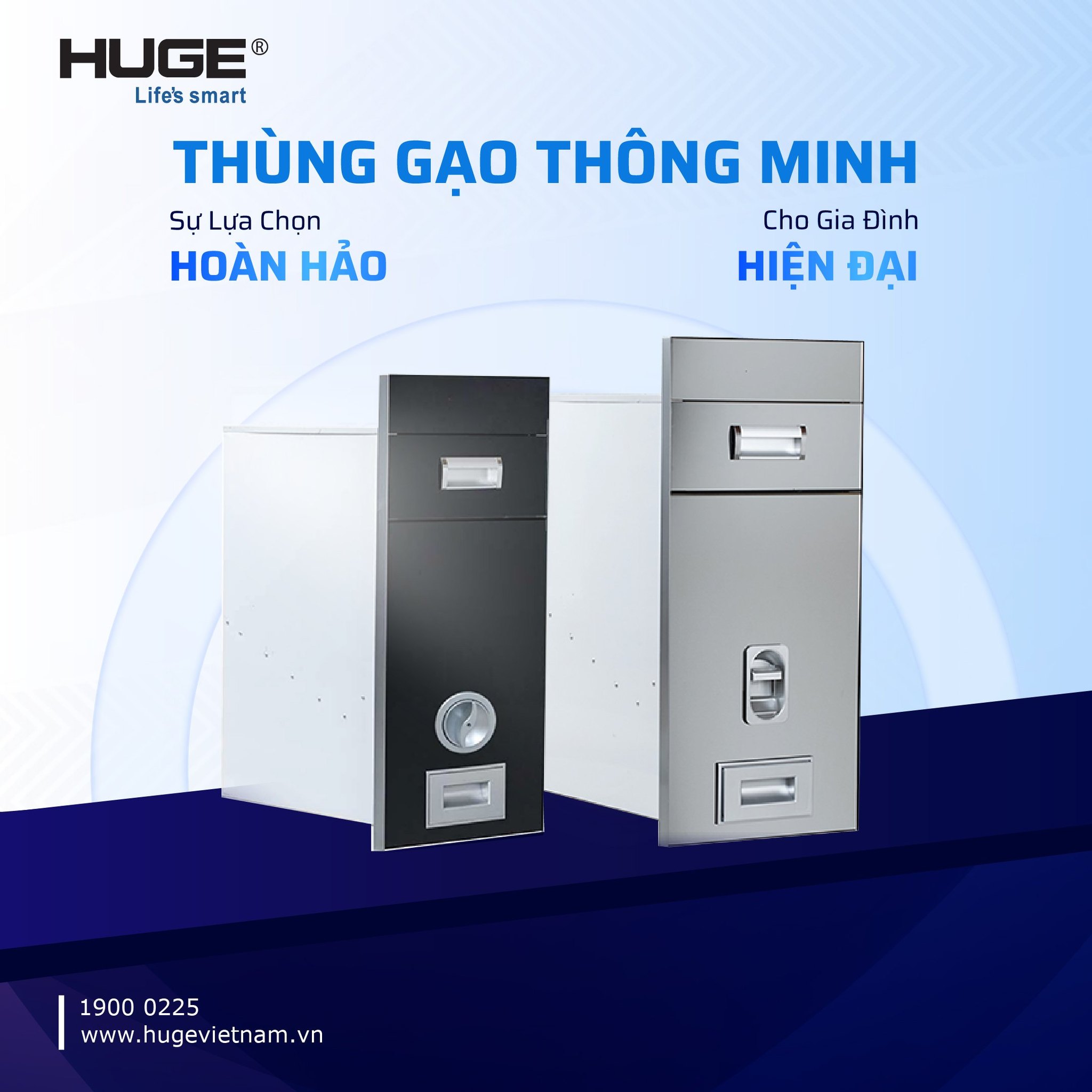 Thùng Gạo Thông Minh Huge Thiết bị và phụ kiện nhà bếp thông minh HUGE - Thùng Gạo Thông Minh Huge