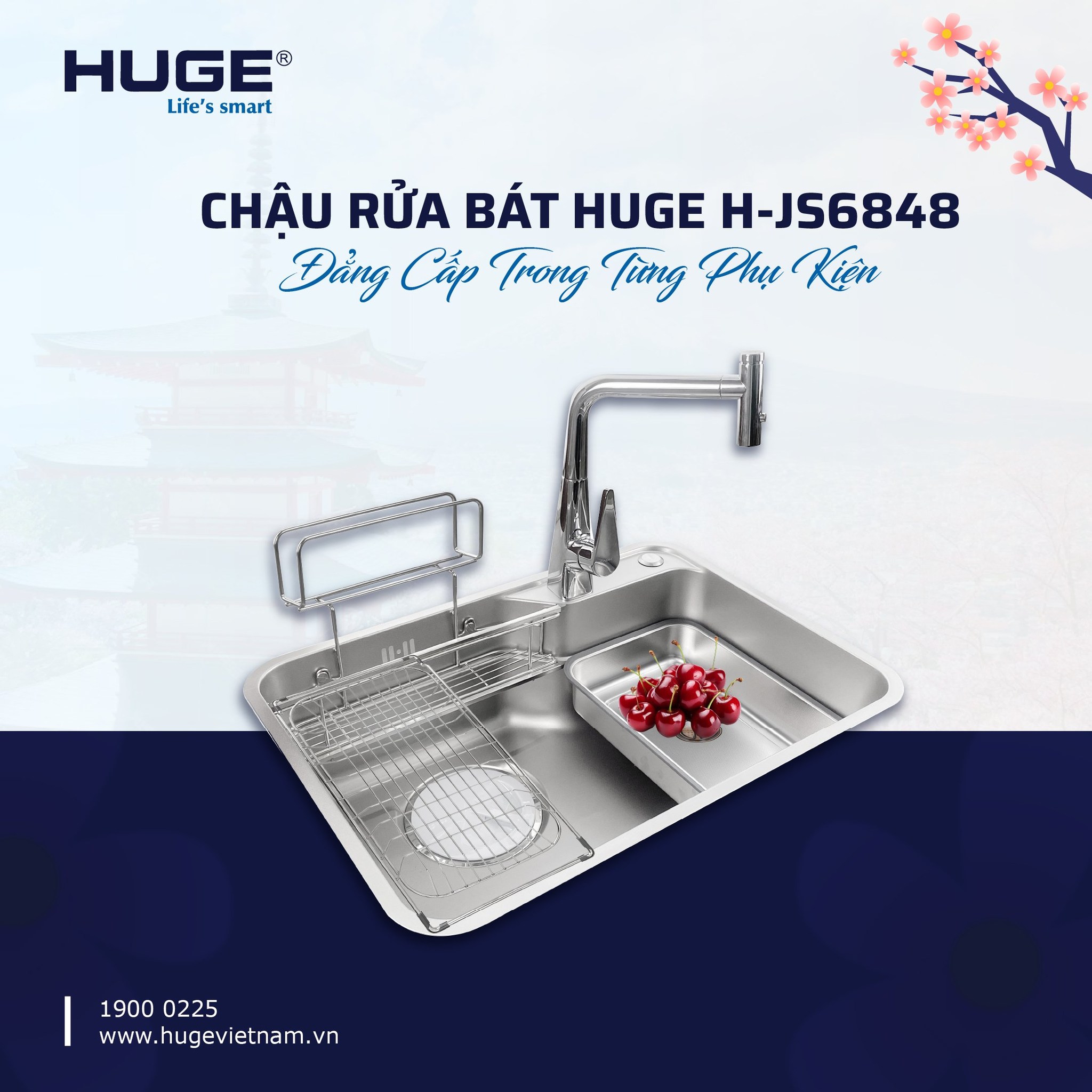Chậu rửa bát tiêu chuẩn Nhật thương hiệu HUGE Chậu rửa bát tiêu chuẩn Nhật thương hiệu HUGE