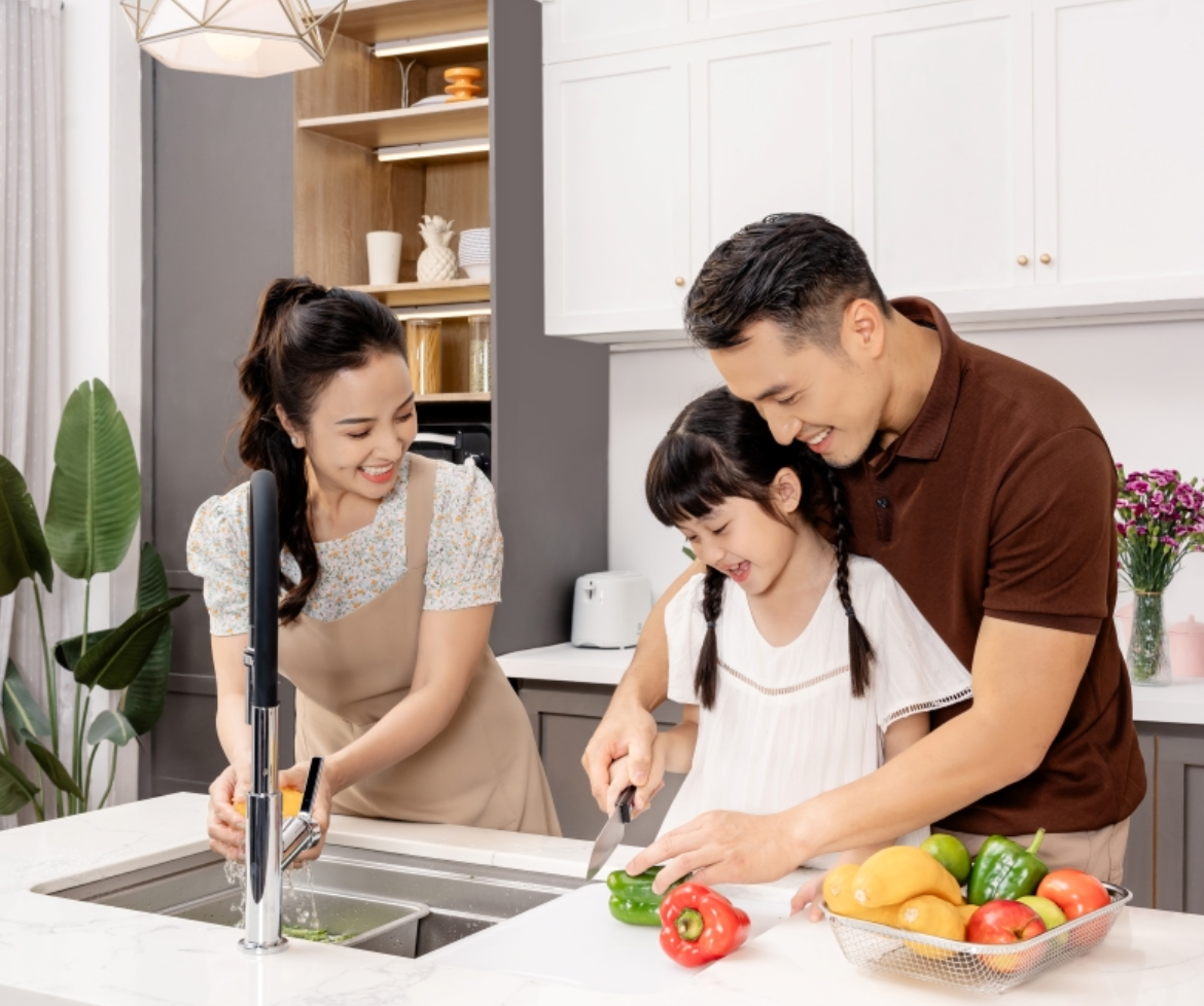 Hãng phụ kiện tủ bếp thông minh Konox