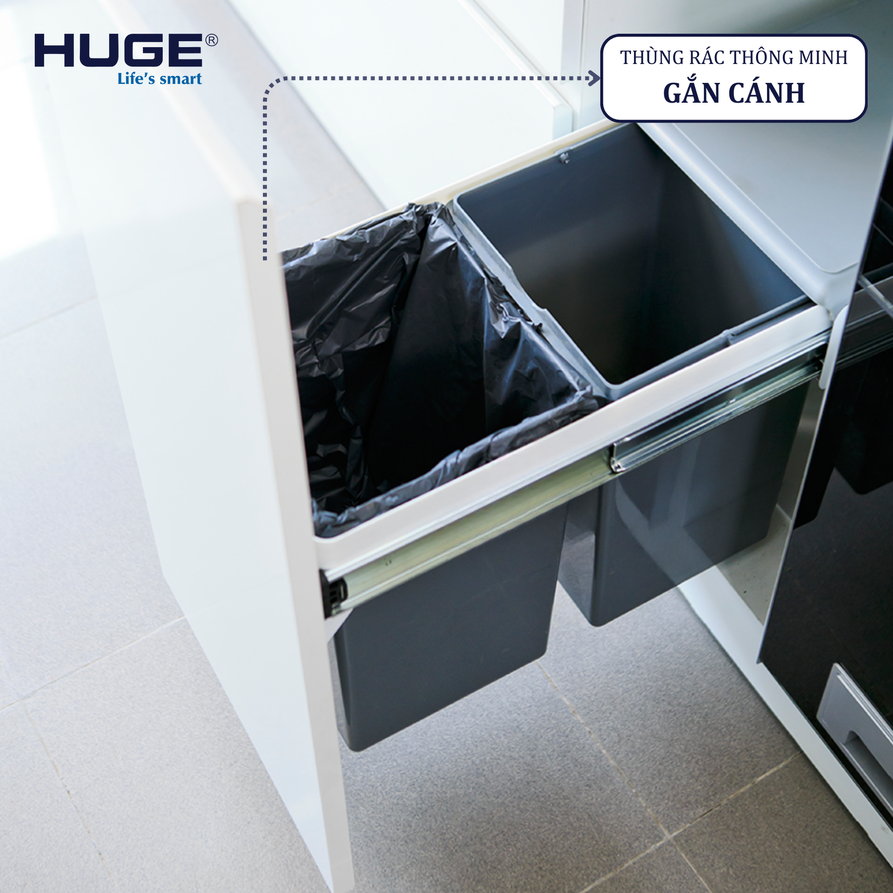 Thùng rác thông minh gắn cánh Thùng rác thông minh gắn cánh