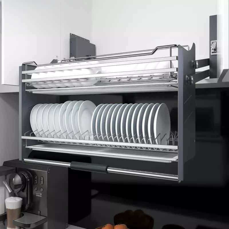 Lợi ích khi sử dụng giá bát đĩa nâng hạ có khay đũa thìa Lợi ích khi sử dụng giá bát đĩa nâng hạ có khay đũa thìa