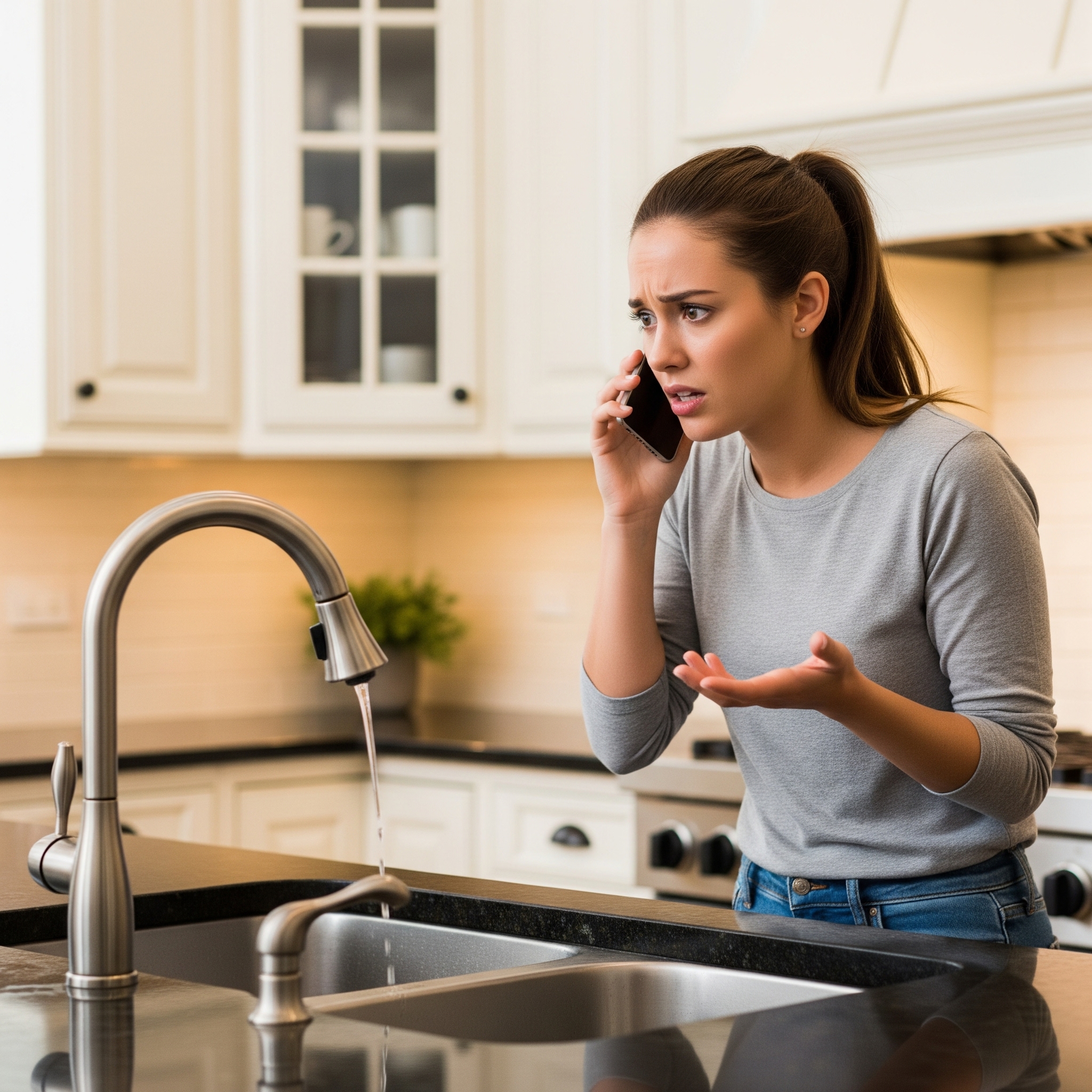 Gọi thợ sửa ống nước trong trường hợp cần thiết.