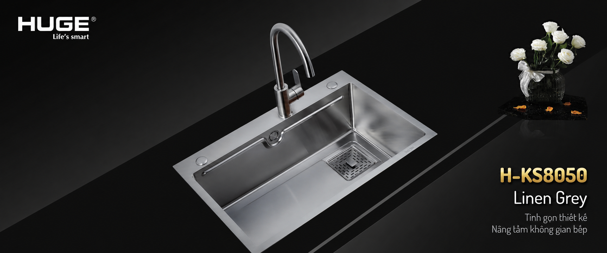 CHẬU RỬA BÁT HUGE H-KS8050 8 111 4