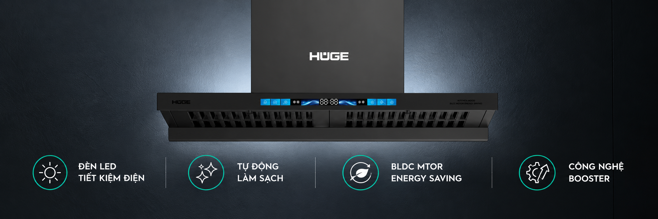 HÚT MÙI CHỮ T HUGE H-DWM70TDS 11 Máy hút mùi chữ T HUGE H-DWM70TDS